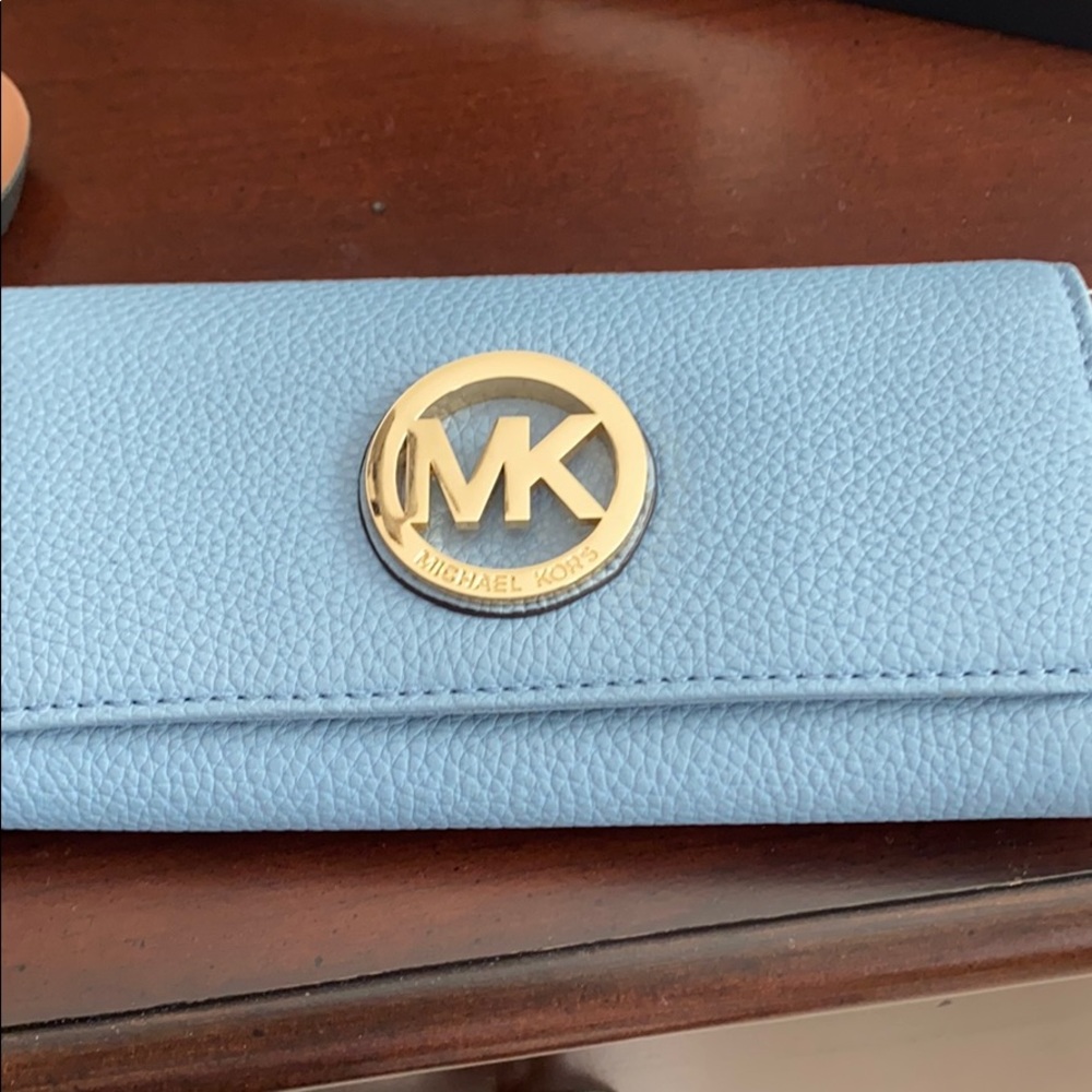 Beautiful summer powder blue wallet